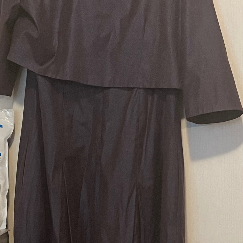 Dress with jacket  by Robbie Bee slight discoloration on front. color eggplant